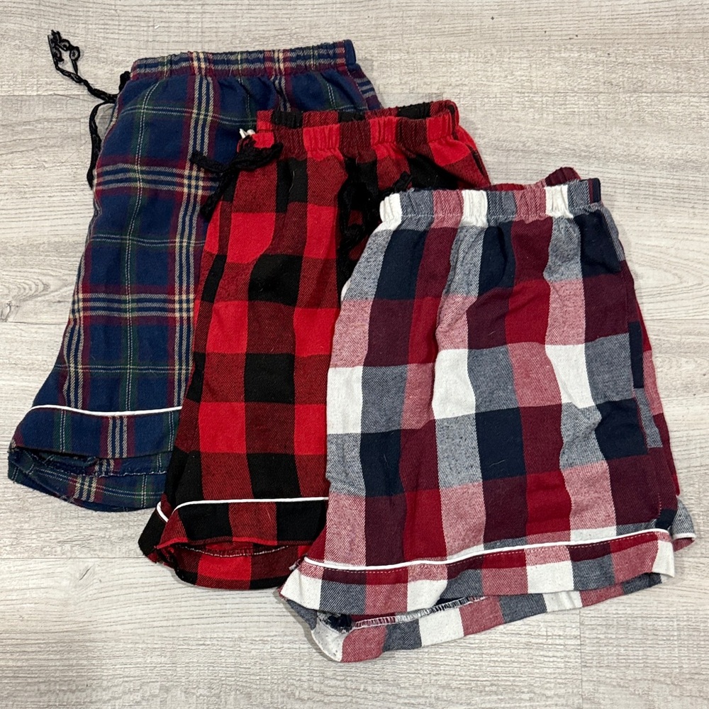 Plaid Lounge Shorts Set